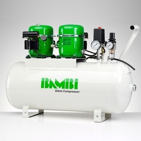 Ultratichý kompresor BAMBI BB-50T, 100 l/min, vzdušník 50 l, hlučnost pouze 42 dB