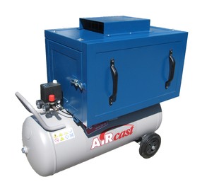 Tichý dvoupístový kompresor AirCast 420 l/min, vzdušník 100 l
