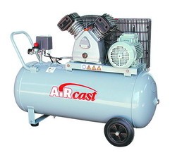 Dvoupístový kompresor AirCast 420 l/min, vzdušník 100 l