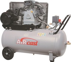 Třípístový kompresor AirCast 580 l/min, vzdušník 100 l