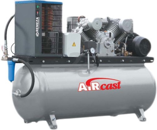 Dvoupístový kompresor AirCast se sušičkou vzduchu, 690 l/min, vzdušník 500 l